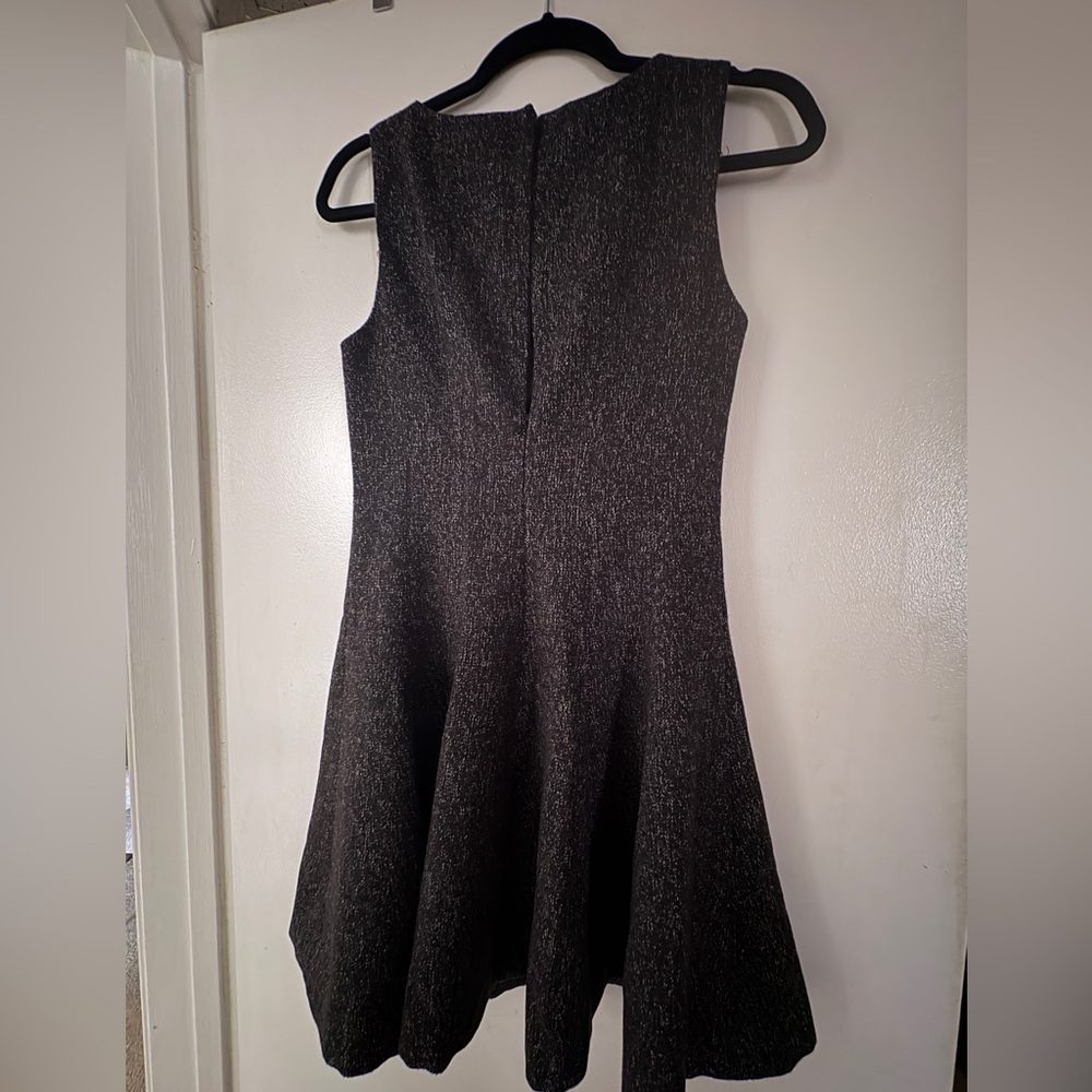 NEW! ELODIE Sleeveless Black Textured Fit & Flare Dress: Size S